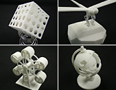 These models are good samples which show a characteristic of the Rapid prototyping machine.
